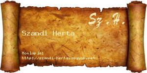 Szandi Herta névjegykártya